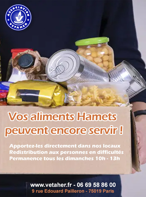 Récupération de votre Hamet's avant Pessah